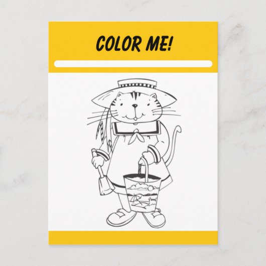 Postale Carte d'activité Color Me (Devant)