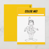 Postale Carte d'activité Color Me (Devant / Derrière)