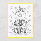 Postale Carte d'activité de Noël Joyeuse et Lumineuse (Devant)