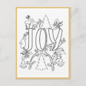 Postale Carte d'activité Joy Christmas Coloring Page (Devant)