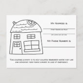 Postale Carte d'activité pour enfants : Infos d'urgence à  (Devant)