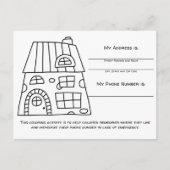 Postale Carte d'activité pour enseigner les informations d (Devant)