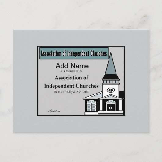Postale Carte d'adhésion AofIC (Devant)
