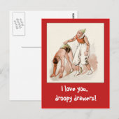 Postale Carte d'affiche drôle de cirque (peut-être risquée (Devant / Derrière)