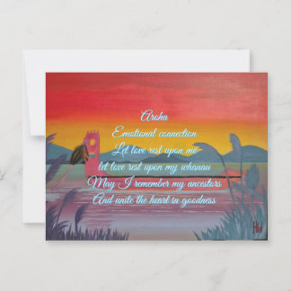 Postale Carte d'affirmation aroha (amour)