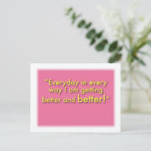 Postale Carte d'Affirmation : Chaque jour dans tous les se (Debout devant)