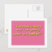 Postale Carte d'Affirmation : Chaque jour dans tous les se (Devant / Derrière)