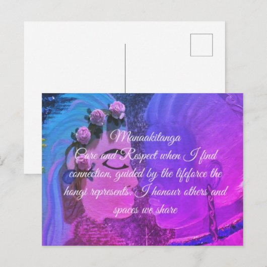 Postale Carte d'Affirmation Manaakitanga (Devant / Derrière)