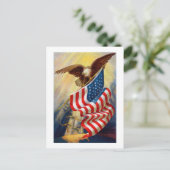 Postale Carte d'aigle patriotique (Debout devant)