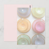 Postale Carte Dainty Girly Pastel Tea Cup (Devant / Derrière)