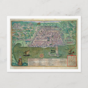 Postale Carte d'Alger, de Civitates Orbis Terrarum par
