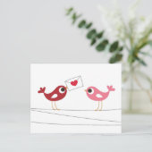 Postale Carte d'amour des oiseaux (Debout devant)