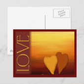 Postale Carte d'amour du coucher du soleil (Devant / Derrière)