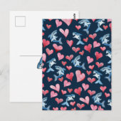 Postale Carte d'amoureux des requins (Devant / Derrière)