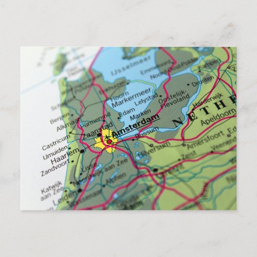 Postale Carte d'Amsterdam, Pays-Bas (Devant)