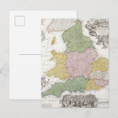 Postale Carte d'Angleterre | 1760 (Devant / Derrière)