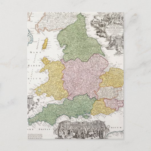 Postale Carte d'Angleterre | 1760 (Devant)