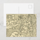 Postale Carte d'Angleterre dans la Geographia Universalis  (Devant / Derrière)