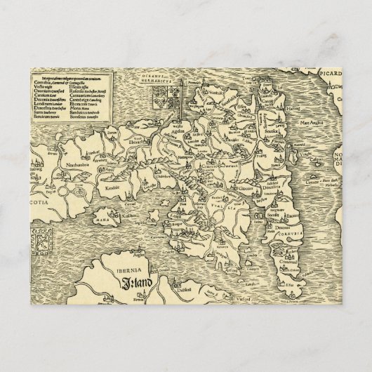 Postale Carte d'Angleterre dans la Geographia Universalis  (Devant)