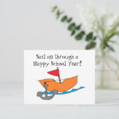 Postale Carte d'année scolaire heureuse (Debout devant)