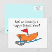 Postale Carte d'année scolaire heureuse (Devant / Derrière)