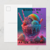 Postale Carte d'anniversaire (Devant / Derrière)