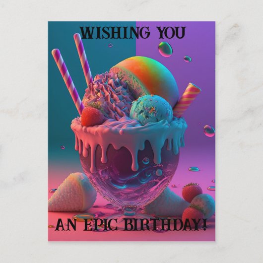 Postale Carte d'anniversaire (Devant)