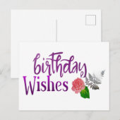 Postale Carte d'anniversaire (Devant / Derrière)