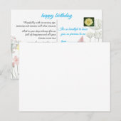 Postale carte d'anniversaire (Devant / Derrière)