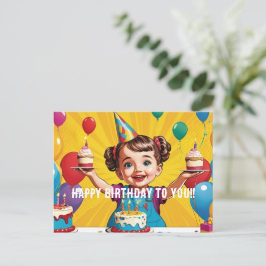 Postale Carte d'anniversaire (Debout devant)