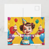 Postale Carte d'anniversaire (Devant / Derrière)