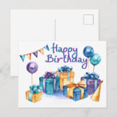 Postale Carte d'anniversaire (Devant / Derrière)