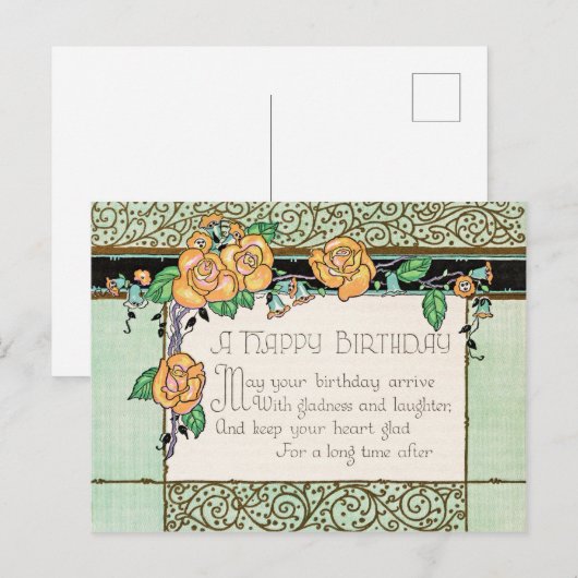 Postale Carte d'anniversaire (Devant / Derrière)