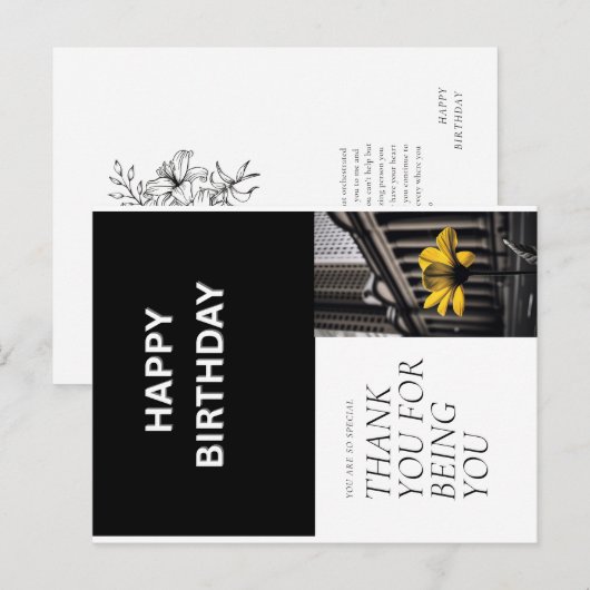 Postale Carte d'anniversaire (Devant / Derrière)