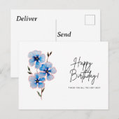 Postale Carte d'anniversaire (Devant / Derrière)