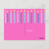 Postale Carte d'anniversaire (Dos)