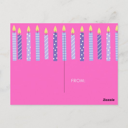 Postale Carte d'anniversaire (Dos)