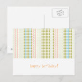 Postale carte d'anniversaire (Devant / Derrière)