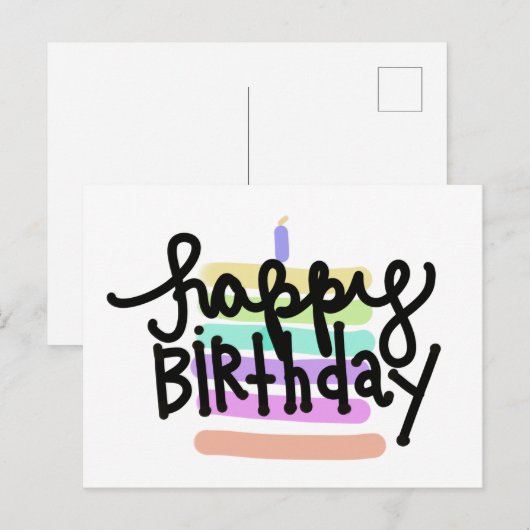 Postale Carte d'anniversaire (Devant / Derrière)