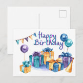 Postale Carte d'anniversaire (Devant / Derrière)