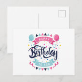 Postale Carte d'anniversaire (Devant / Derrière)