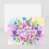 Postale Carte d'anniversaire (Devant / Derrière)