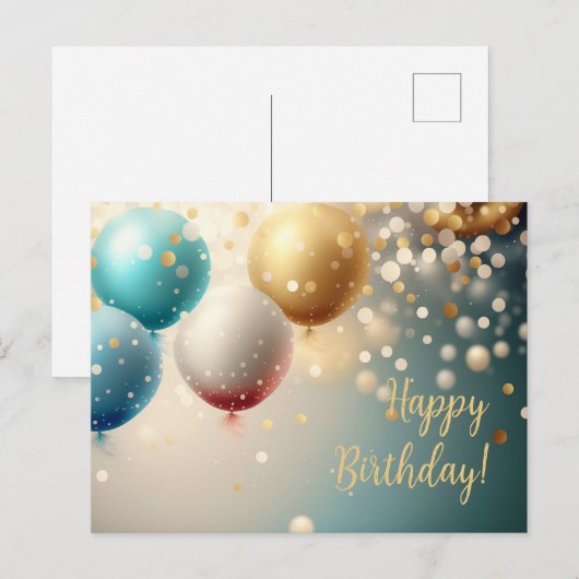 Postale Carte d'anniversaire (Devant / Derrière)