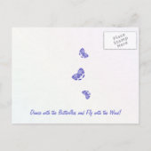 Postale Carte d'anniversaire 18 ans Danse Papillon (Dos)