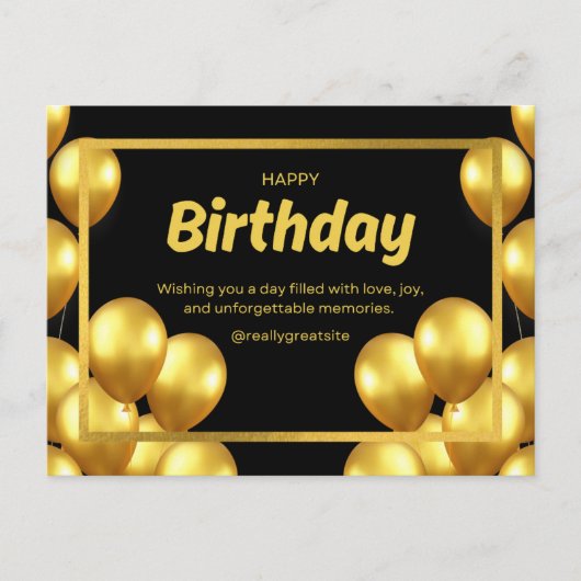 Postale Carte d'anniversaire 2025 (Devant)