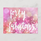 Postale Carte d'anniversaire 40 ans - Quarante & Fantastiq (Devant)