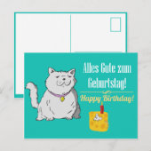 Postale Carte d'anniversaire allemande (Devant / Derrière)