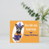 Postale Carte d'anniversaire allemande (Debout devant)