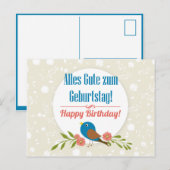 Postale Carte d'anniversaire allemande (Devant / Derrière)
