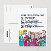 Postale Carte d'anniversaire amusant pour les aînés (Devant / Derrière)